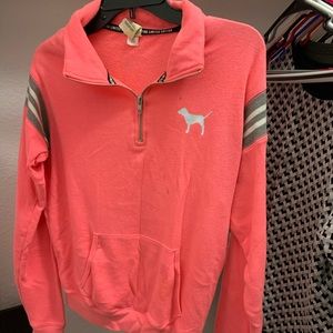 Half zip victorias secret pink